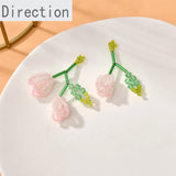 Tulip Rice Bead Pendant DIY Earrings Necklace Jewelry