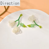 Tulip Rice Bead Pendant DIY Earrings Necklace Jewelry