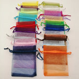 100pcs Drawstring Organza Gift Bag Jewelry Pouch Storage