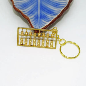 Chinese Abacus Keychain - Small Gift Calculator Key Ring