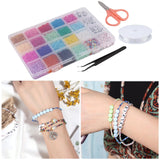 Glass Seed Beads with Letter Beads Kit for Jewelry Making