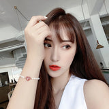 Japanese Freshwater Pearl Crystal Love Bracelet