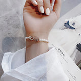 Japanese Freshwater Pearl Crystal Love Bracelet