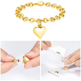 Heart Ash Urn Bangle Stainless Steel Cremation Funeral Bracelet