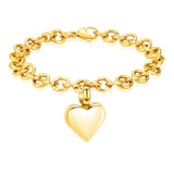 Heart Ash Urn Bangle Stainless Steel Cremation Funeral Bracelet