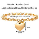 Heart Cremation Jewelry Urn Bracelet Stainless Steel Memorial Ash Bangle