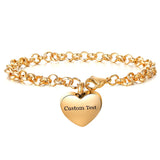 Heart Cremation Jewelry Urn Bracelet Stainless Steel Memorial Ash Bangle