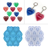 Heart Shape Pendant Moulds Keychain Clay Mould DIY Jewelry Making Tools