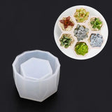 Hexagon Flowerpot Silicone Mould Storage Box DIY Crafts Mold