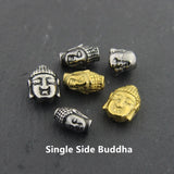 Stainless Steel Buddha Head Beads Charms For Bracelet DIY