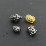 Stainless Steel Buddha Head Beads Charms For Bracelet DIY