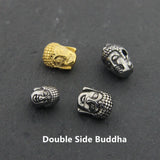 Stainless Steel Buddha Head Beads Charms For Bracelet DIY