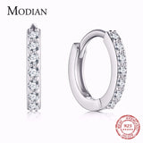 Small Hoop Earring with 5 Austrian Crystal AAA ZC Elements