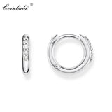 925 Sterling Silver Hoop Earrings Classic Gift For Women Europe Style