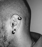 Men's Stainless Steel Hoop Earrings Set Punk Gothic