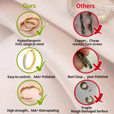 Small Huggie Hoop Earrings CZ Stainless Steel Cartilage Round Jewelry Women