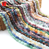 Natural Stone Beads Peridots Aquamarines Pearl Loose Spacer Beads