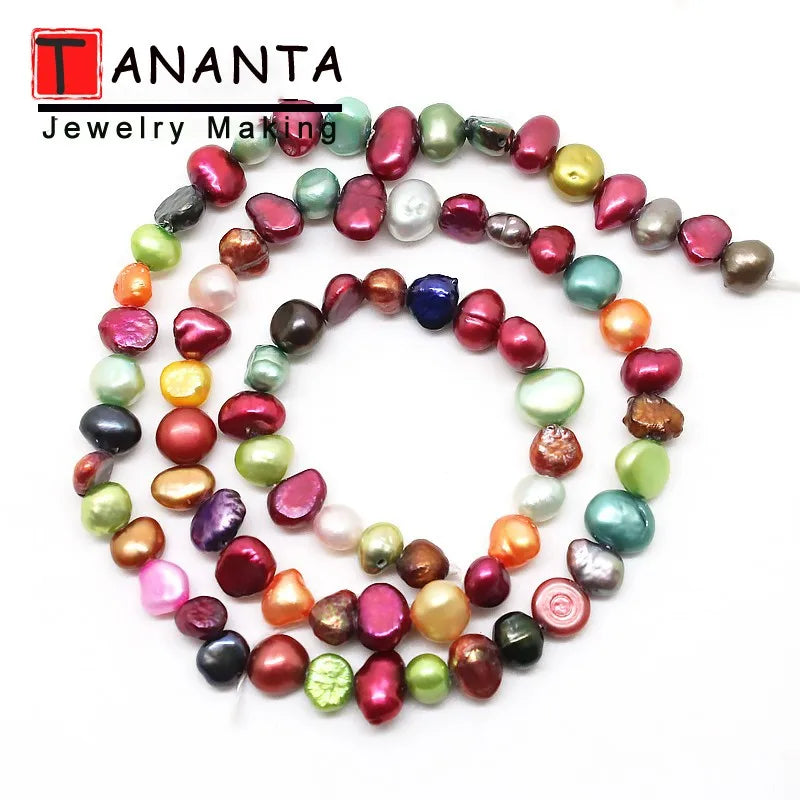 Natural Stone Beads Peridots Aquamarines Pearl Loose Spacer Beads