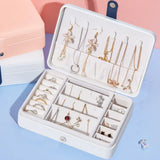 Small Jewelry Box 6 Hook Bracelets Necklace Portable Ornaments Gift