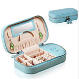 Small Jewelry Box Organizer Travel Jewelry Boxes Case Portable PU Leather