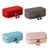 Small Jewelry Box Organizer Travel Jewelry Boxes Case Portable PU Leather