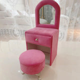 Small Jewelry Box Portable Container Dolls Furniture for Women Girls Gift