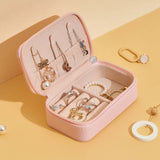 Portable Travel Jewelry Box Organizer Storage for Rings and Earrings