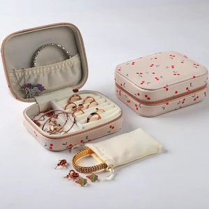 Jewelry Packing Box Necklace Organizer Earrings Display Stand Leather Pouch