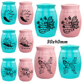 Butterfly Mini Urn Heart Keepsake for Human Ashes Pink/Blue