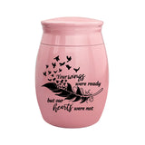 Butterfly Mini Urn Heart Keepsake for Human Ashes Pink/Blue