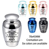 Mini Keepsake Urn for Ashes-Stainless Steel Memorial Ashes Holder