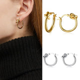 Small Hoop Earrings for Women Girls Stainless Steel Circle Jewelry