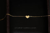 Small Love 925 Sterling Silver Plated 14K Bracelet Mini Lovely Bright Careful