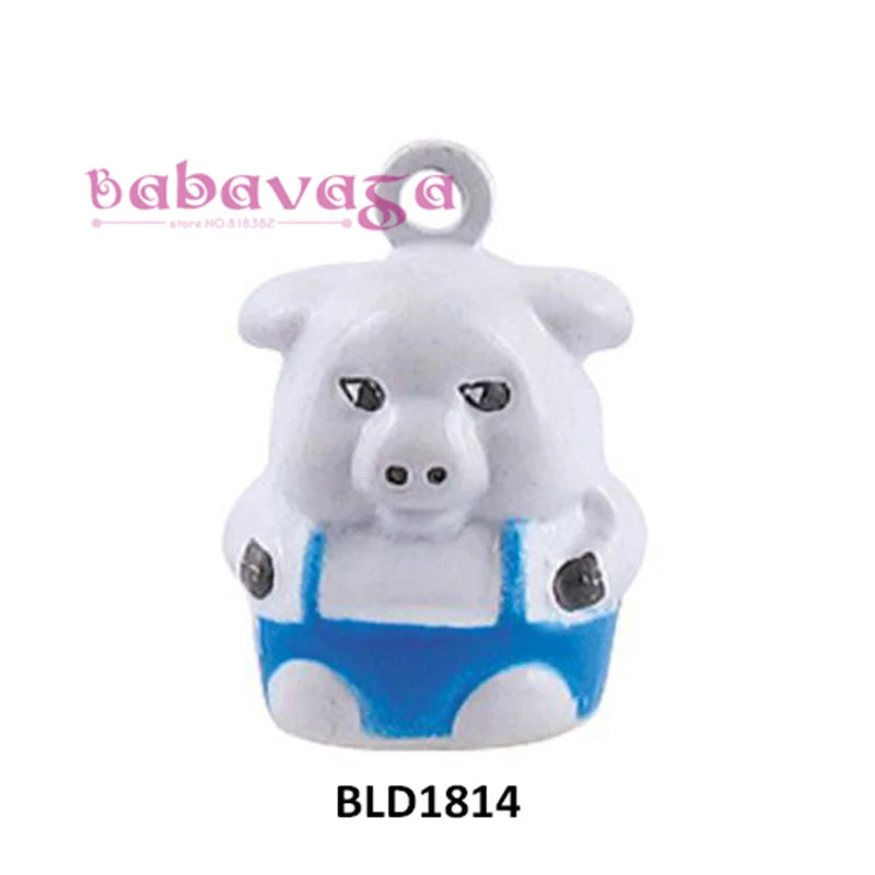 Small Piggy Bell Charms Pendant Jewelry Accessory Holiday Decoration