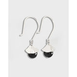 Geometric Wind Flower Agate Earrings 925 Sterling Silver Earrings
