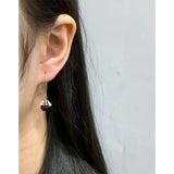 Geometric Wind Flower Agate Earrings 925 Sterling Silver Earrings
