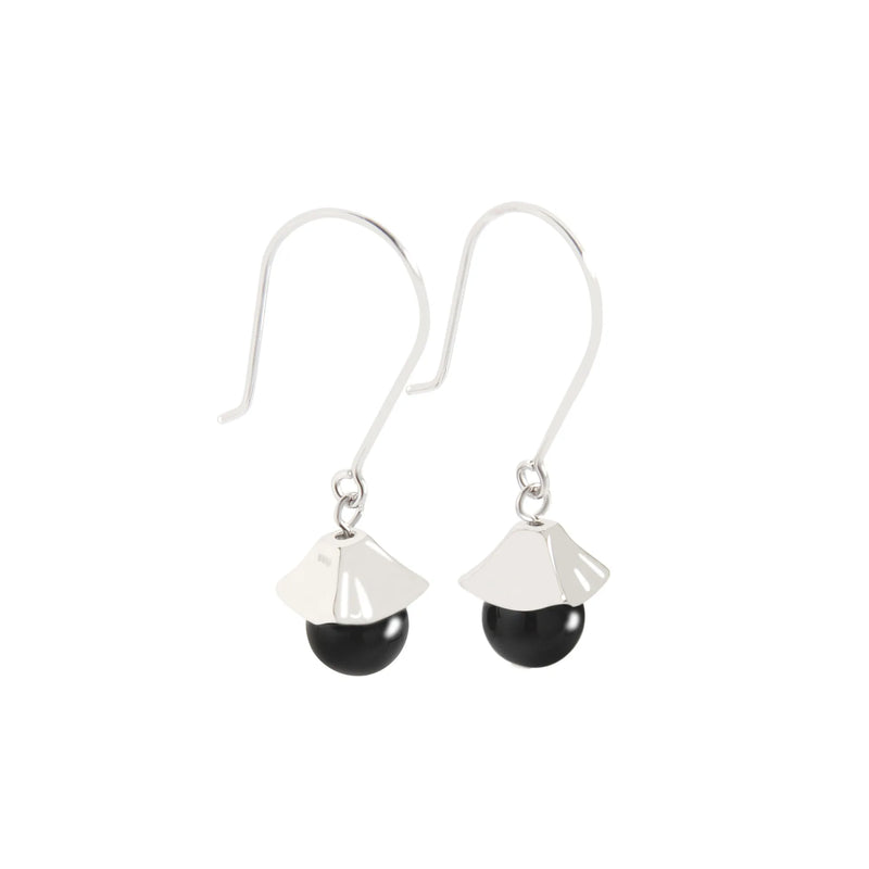 Geometric Wind Flower Agate Earrings 925 Sterling Silver Earrings