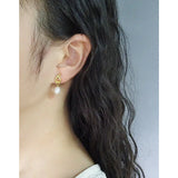 Liquid Asymmetric Baroque Pearl Earrings 925 Silver