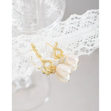 Liquid Asymmetric Baroque Pearl Earrings 925 Silver