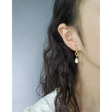 Liquid Asymmetric Baroque Pearl Earrings 925 Silver