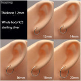 925 Sterling Silver Small Hoop Earrings Round Circle Earrings