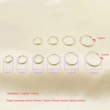 925 Sterling Silver Small Hoop Earrings Round Circle Earrings