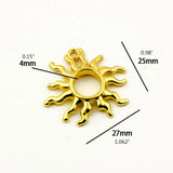 Mini Hollow Flame Sun Epoxy Frame Pendant