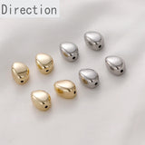 Mini Irregular Beads Golden Peas K Straight Hole Resin Electroplating DIY
