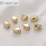 Mini Irregular Beads Golden Peas K Straight Hole Resin Electroplating DIY