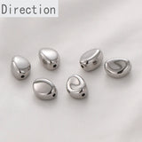 Mini Irregular Beads Golden Peas K Straight Hole Resin Electroplating DIY
