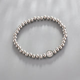 Elastic Smiley Face Bracelet Retro Stainless Steel Gold-Plated