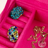 Mirrored 3-Layer Jewelry Organizer Box Display Holder Case