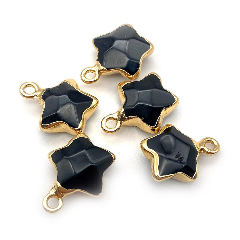 Natural Stone Pendants for DIY Jewelry Howlite Lapis Star