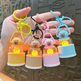Cute Night Lamp Keychain Cartoon Bag Decorative Pendant Small Gift